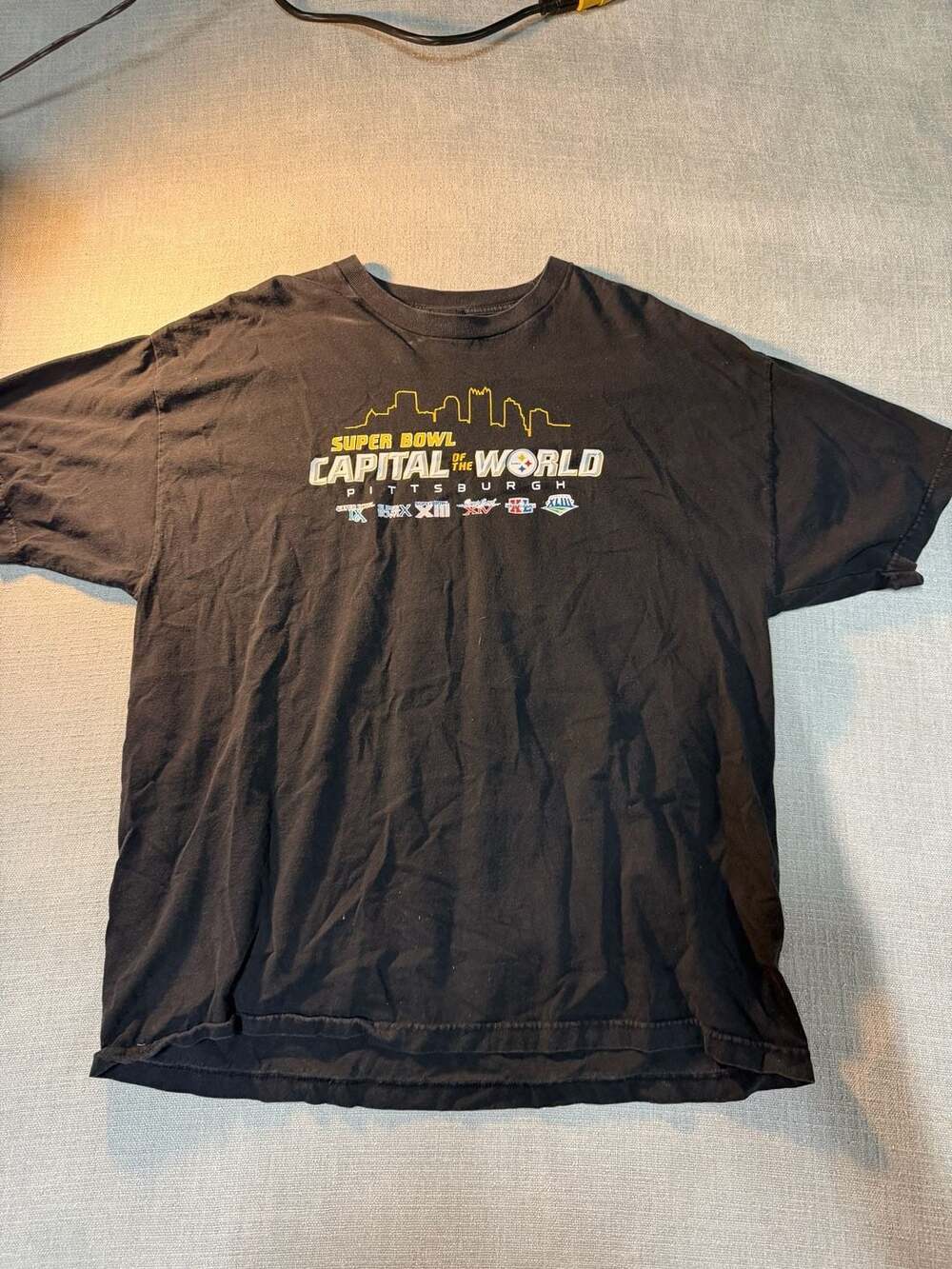 Vintage Reebok Pittsburgh Steelers Super Bowl Champions Capital of the World T-S